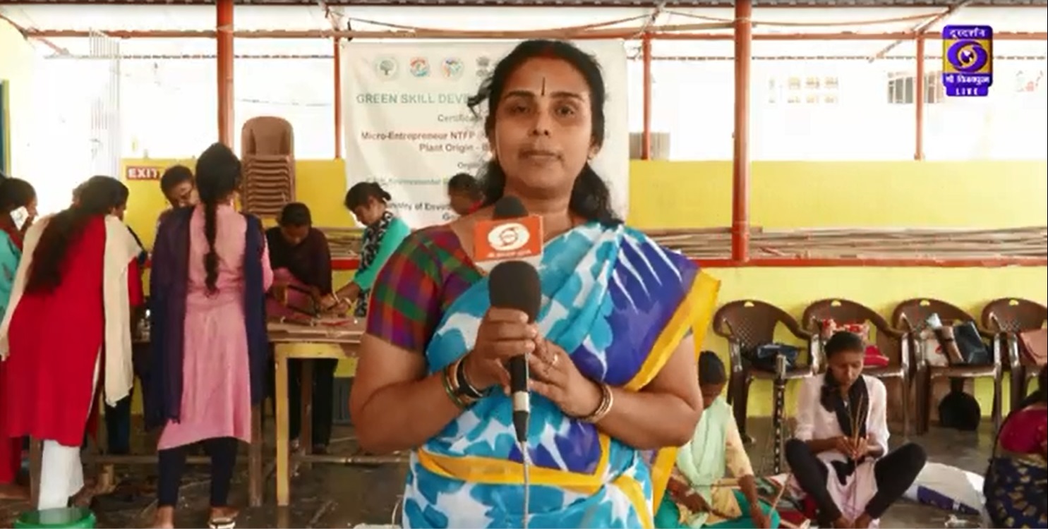 Sri Vijayapuram, Andaman & Nicobar Islands DD News channel covered the GSDP Course on Bamboo Handicr